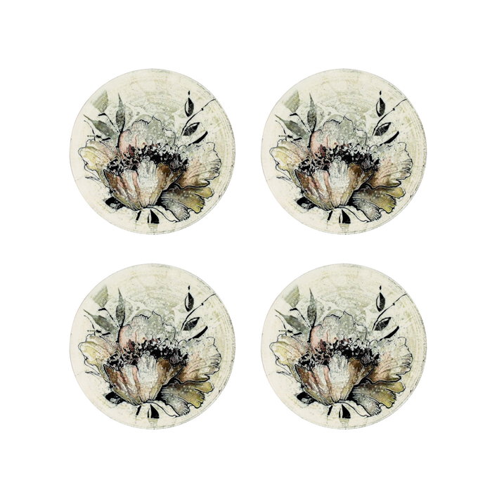 Hermia Carmina Toi 4 TT 15 Juego de 4 Platos de Postre Multicolor 15x15 cm de Porcelana